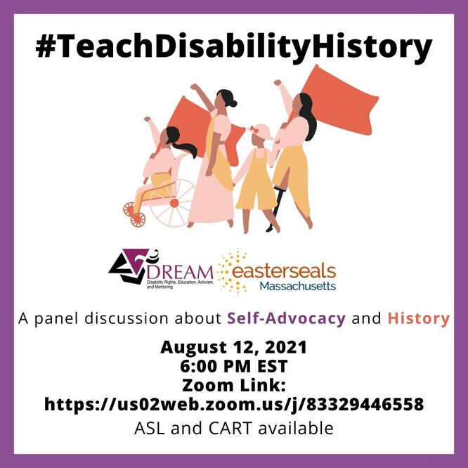 Poster for #TeachDisabiltyHistory event